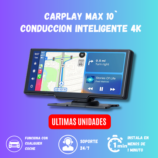 CarPlay Max ULTRA 1O,2 Pulgadas + Camara de retroceso de Regalo
